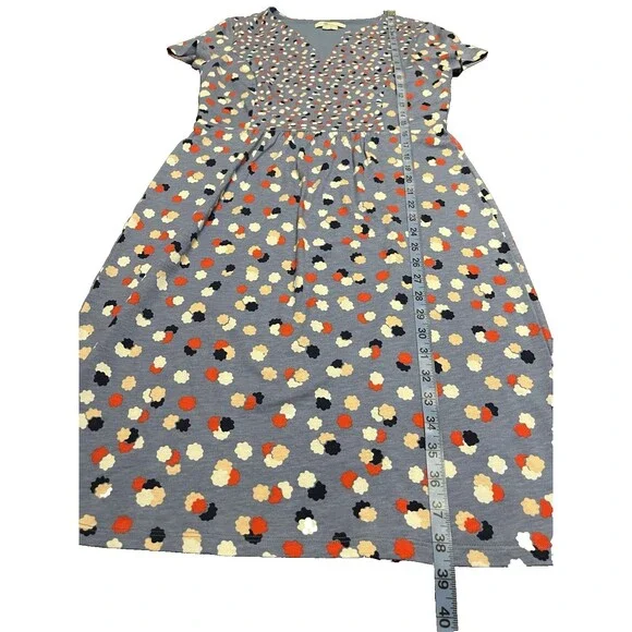 Boden Emory Jersey Dress, Periwinkle Blue Fallen Blossom, Size 6R, Pre-Owned - Picture 6 of 14